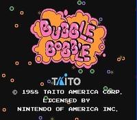 une photo d'Ã©cran de Bubble Bobble sur Nintendo Nes